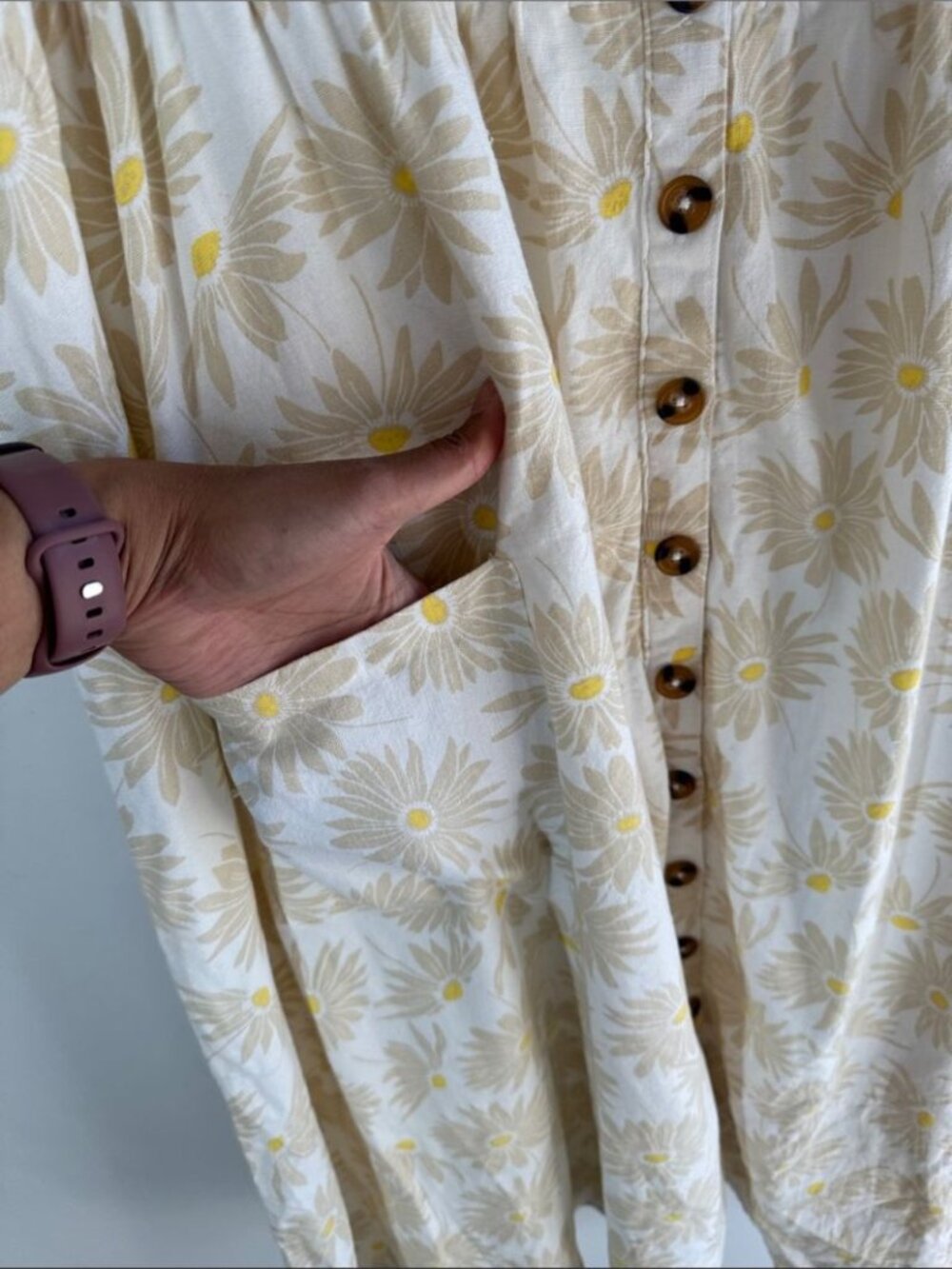 Torrid Cream Midi Dress Yellow Floral Print Size 2 Summer Resort Vacation Chic - Picture 5 of 16